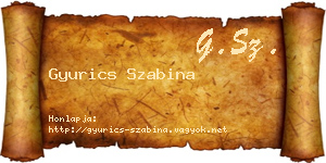 Gyurics Szabina névjegykártya